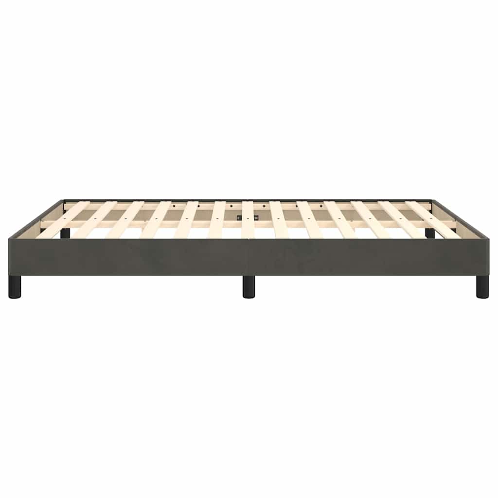 Giroletto senza Materasso Grigio Scuro 140x190 cm Velluto