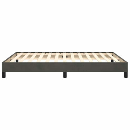 Giroletto senza Materasso Grigio Scuro 140x190 cm Velluto