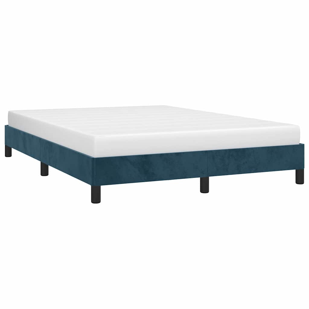 Giroletto senza Materasso Blu Scuro 140x190 cm in Velluto