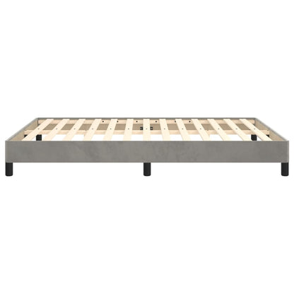 Giroletto senza Materasso Grigio Chiaro 140x200 cm Velluto | homemem39