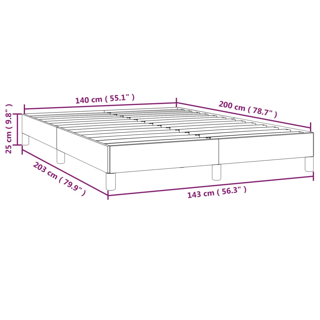Giroletto senza Materasso Grigio Chiaro 140x200 cm Velluto | homemem39