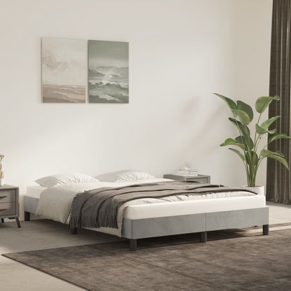 Giroletto senza Materasso Grigio Chiaro 140x200 cm Velluto | homemem39