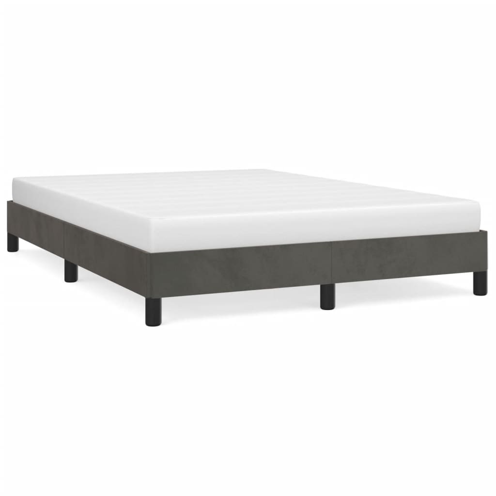Giroletto senza Materasso Grigio Scuro 140x200 cm Velluto | homemem39
