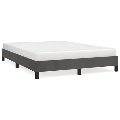 Giroletto senza Materasso Grigio Scuro 140x200 cm Velluto