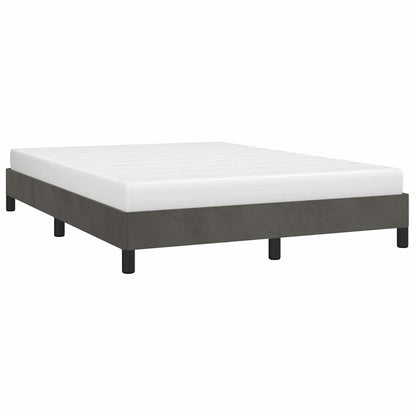 Giroletto senza Materasso Grigio Scuro 140x200 cm Velluto