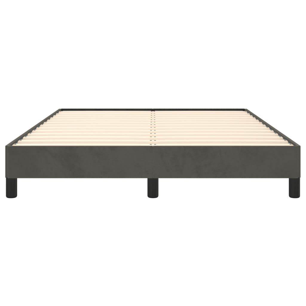 Giroletto senza Materasso Grigio Scuro 140x200 cm Velluto | homemem39
