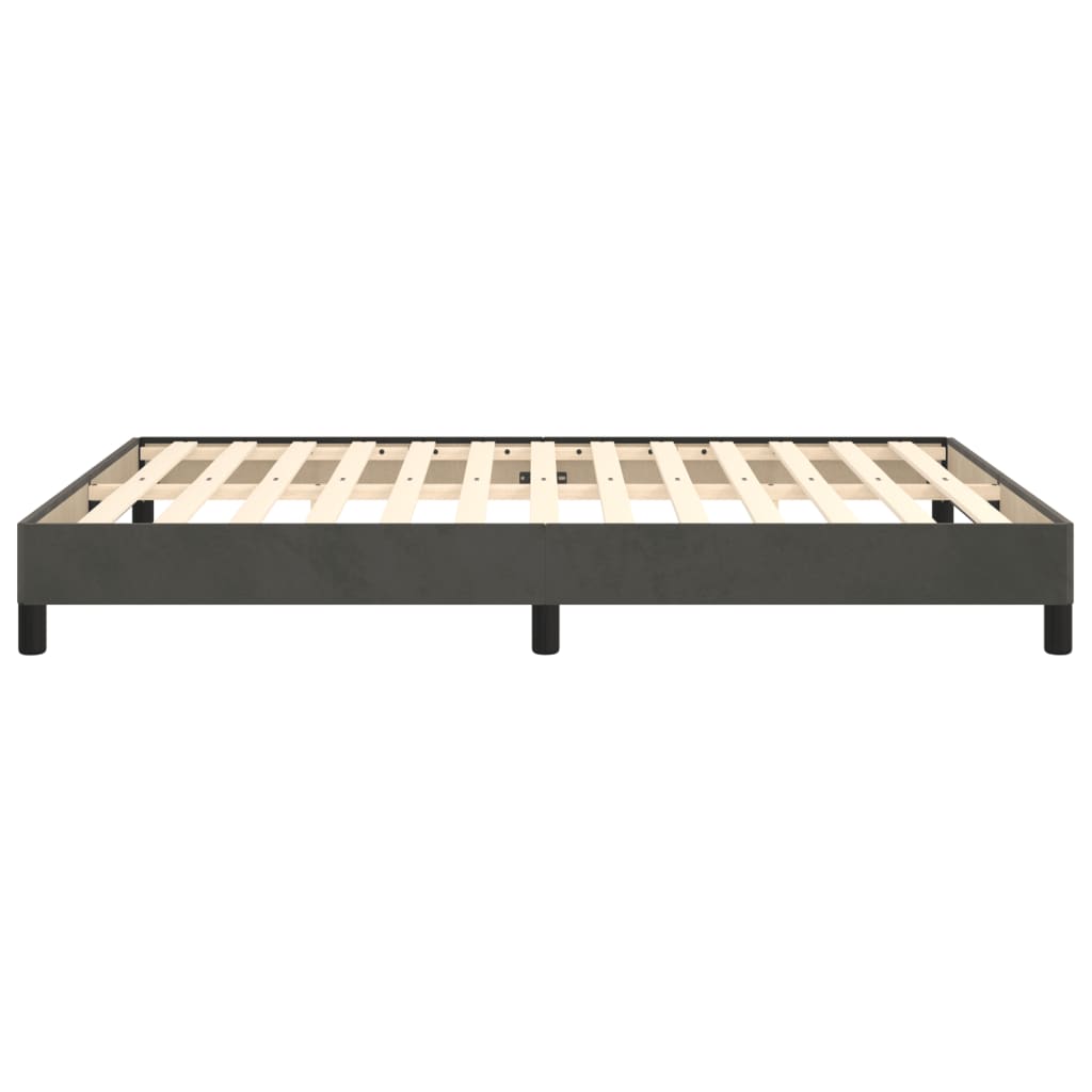 Giroletto senza Materasso Grigio Scuro 140x200 cm Velluto | homemem39