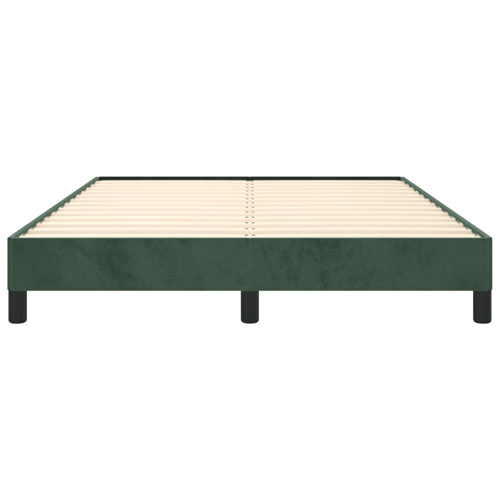 Giroletto senza Materasso Verde Scuro 140x200 cm in Velluto - homemem39