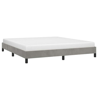 Giroletto senza Materasso Grigio Chiaro 160x200 cm Velluto