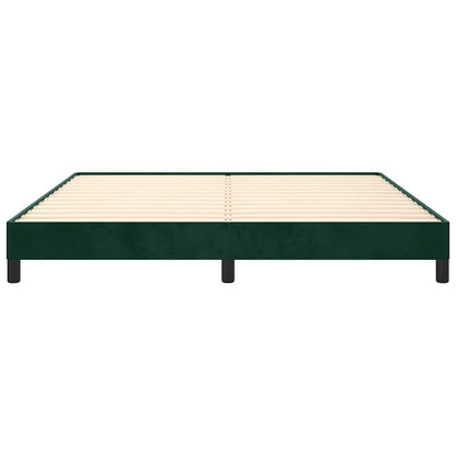 Giroletto senza Materasso Verde Scuro 160x200 cm in Velluto