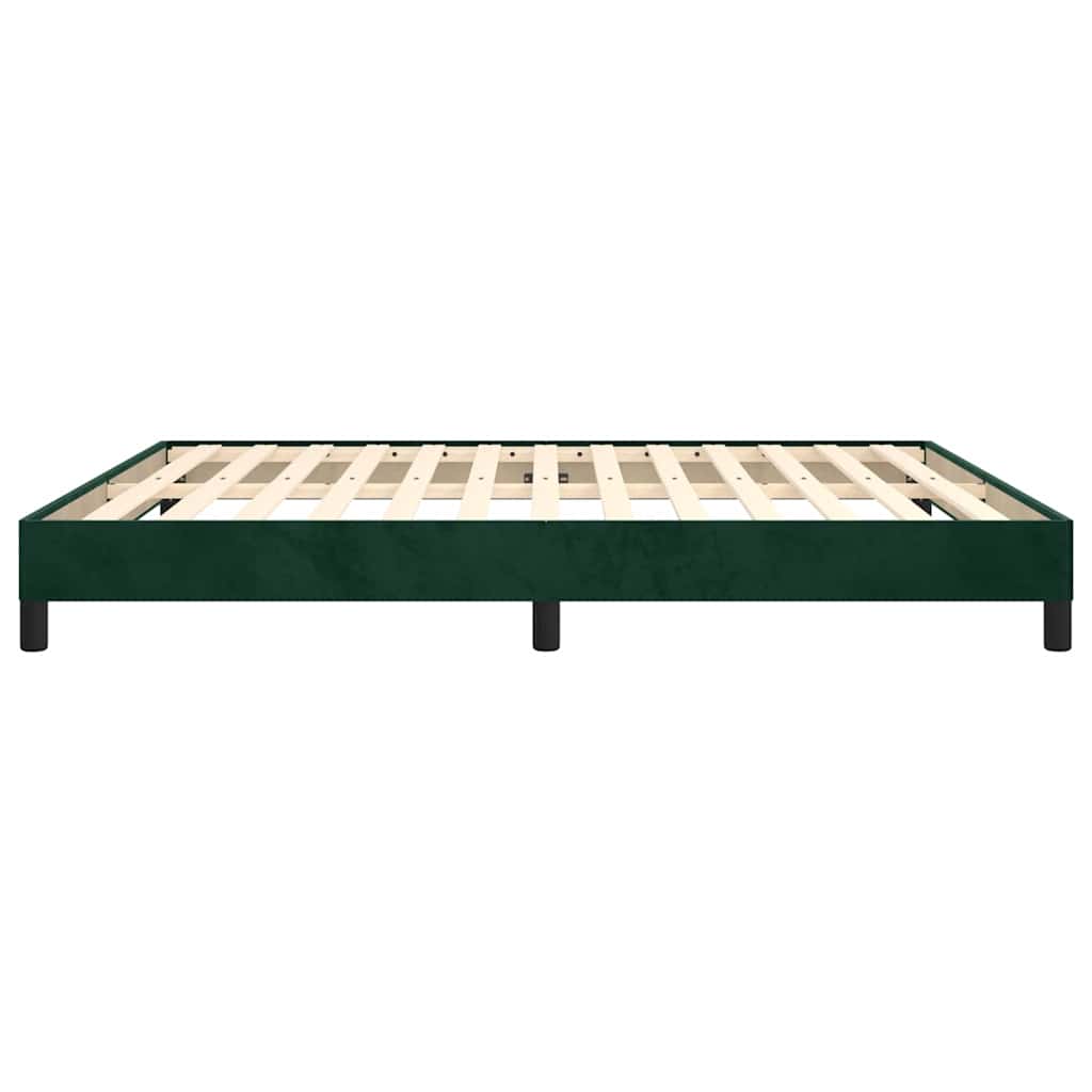 Giroletto senza Materasso Verde Scuro 160x200 cm in Velluto