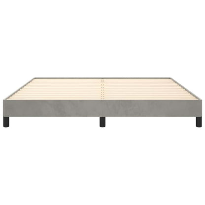 Giroletto senza Materasso Grigio Chiaro 180x200 cm Velluto