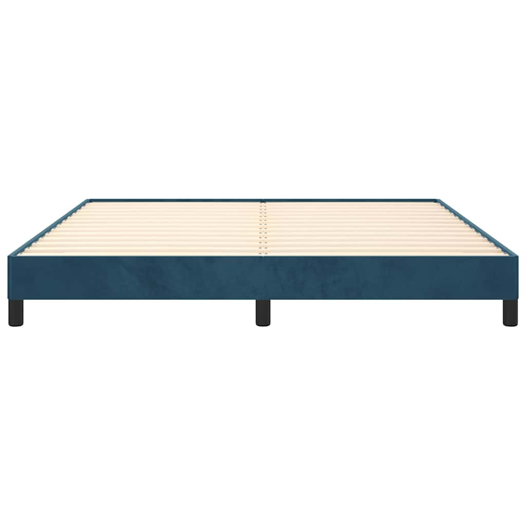Giroletto senza Materasso Blu Scuro 180x200 cm in Velluto