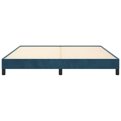 Giroletto senza Materasso Blu Scuro 180x200 cm in Velluto