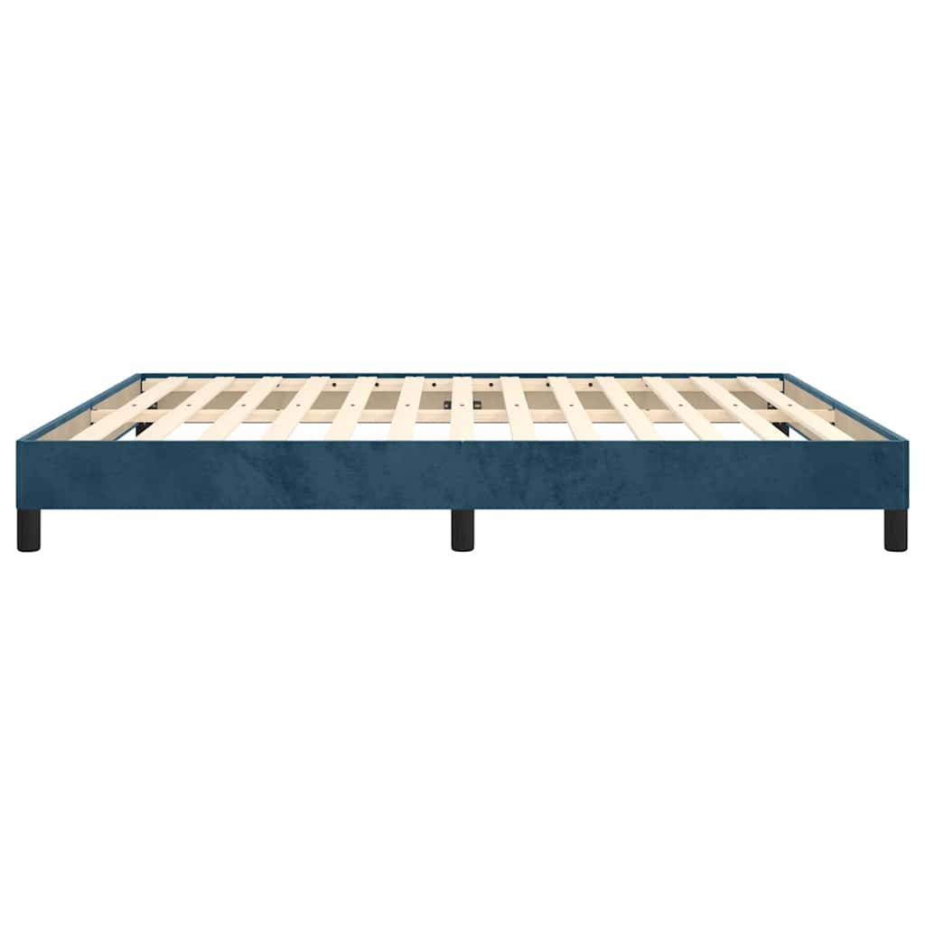 Giroletto senza Materasso Blu Scuro 180x200 cm in Velluto