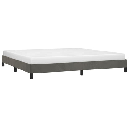 Giroletto senza Materasso Grigio Scuro 200x200 cm Velluto | homemem39