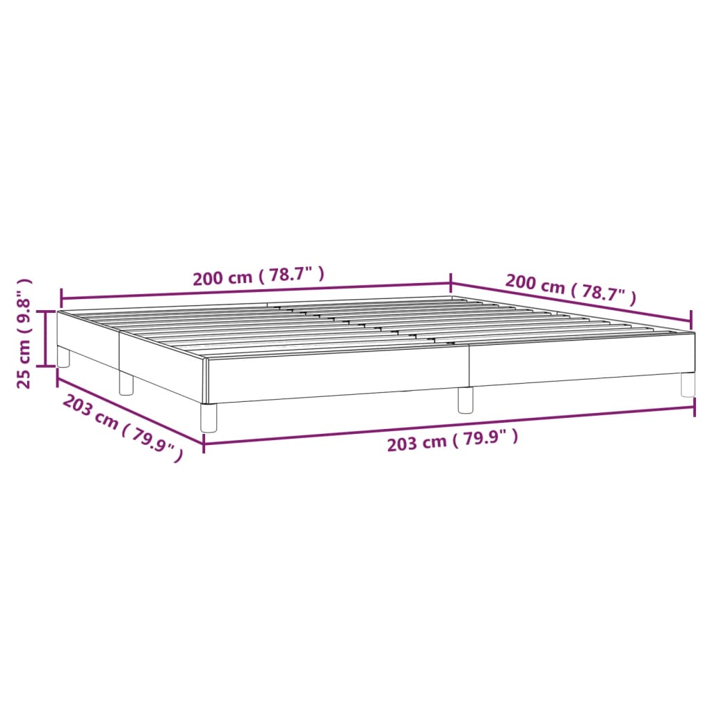 Giroletto senza Materasso Grigio Scuro 200x200 cm Velluto | homemem39
