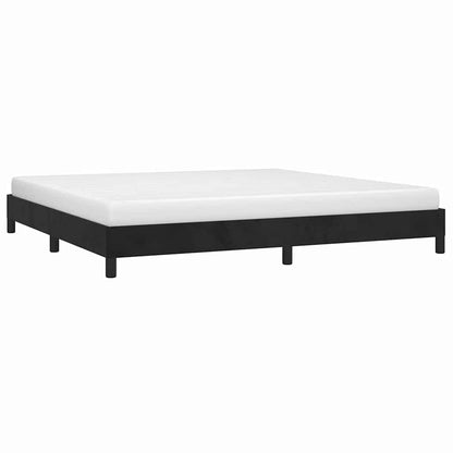 Giroletto senza Materasso Nero 200x200 cm in Velluto