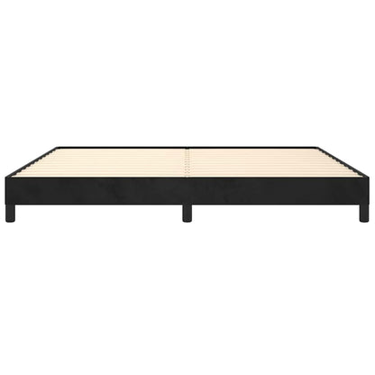 Giroletto senza Materasso Nero 200x200 cm in Velluto