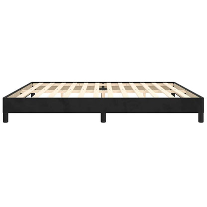 Giroletto senza Materasso Nero 200x200 cm in Velluto