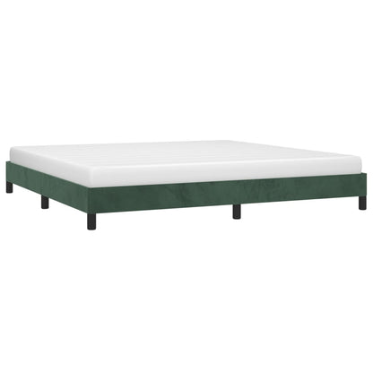 Giroletto senza Materasso Verde Scuro 200x200 cm in Velluto - homemem39
