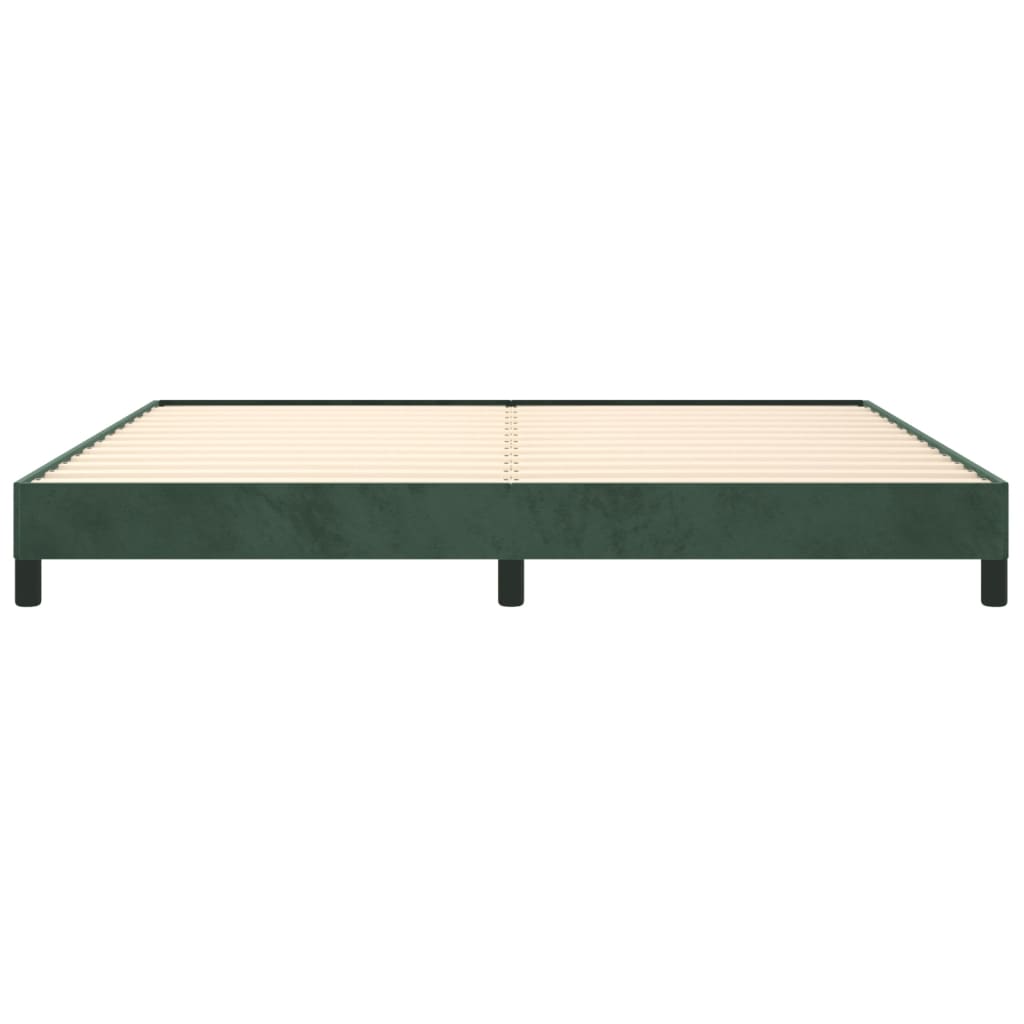 Giroletto senza Materasso Verde Scuro 200x200 cm in Velluto - homemem39