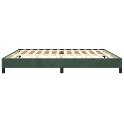 Giroletto senza Materasso Verde Scuro 200x200 cm in Velluto - homemem39