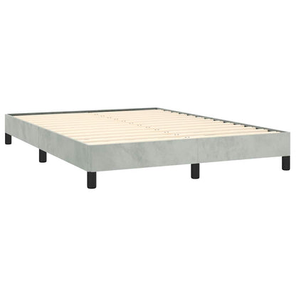 Struttura letto senza Materasso Grigio Chiaro 137x190 cm Velluto integrale | homemem39