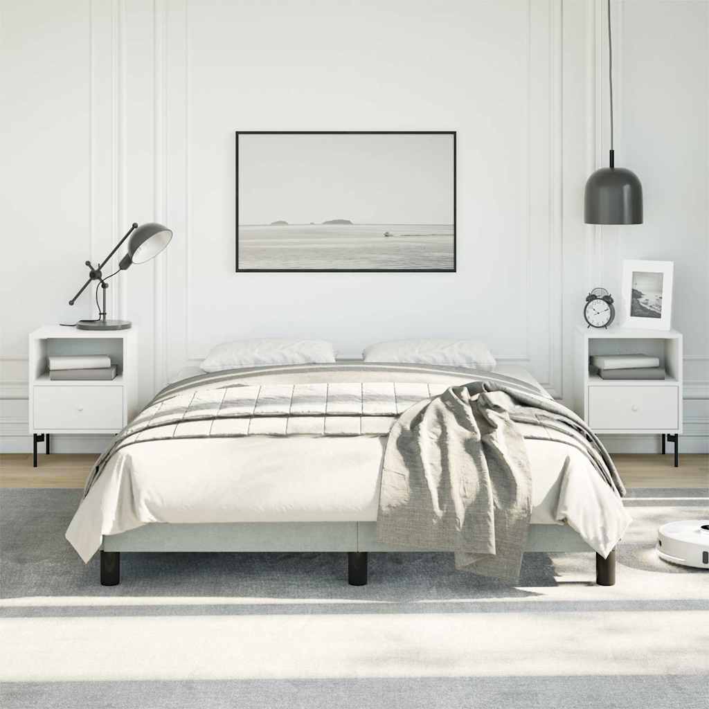 Struttura letto senza Materasso Grigio Chiaro 137x190cm Velluto