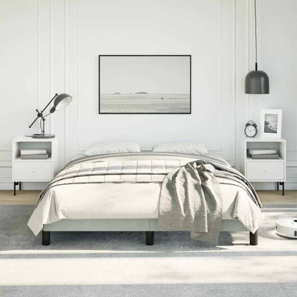 Struttura letto senza Materasso Grigio Chiaro 137x190cm Velluto