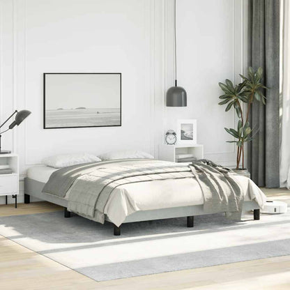 Struttura letto senza Materasso Grigio Chiaro 137x190 cm Velluto integrale | homemem39