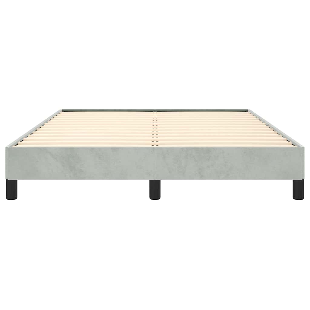 Struttura letto senza Materasso Grigio Chiaro 137x190cm Velluto