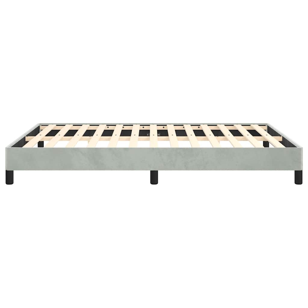 Struttura letto senza Materasso Grigio Chiaro 137x190 cm Velluto integrale | homemem39