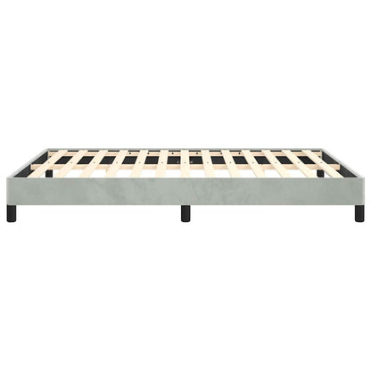 Struttura letto senza Materasso Grigio Chiaro 137x190 cm Velluto integrale | homemem39