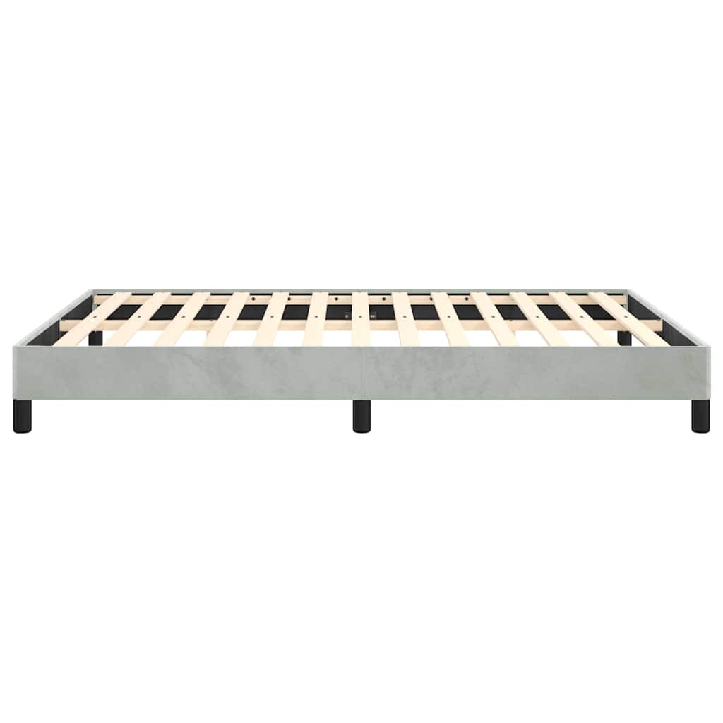 Struttura letto senza Materasso Grigio Chiaro 137x190cm Velluto