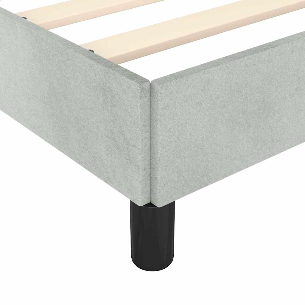 Struttura letto senza Materasso Grigio Chiaro 137x190cm Velluto