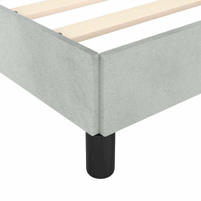 Struttura letto senza Materasso Grigio Chiaro 137x190cm Velluto