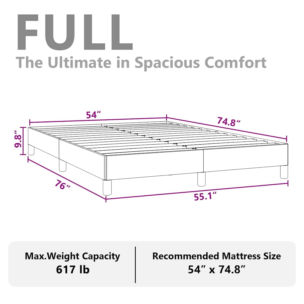 Struttura letto senza Materasso Grigio Chiaro 137x190 cm Velluto integrale | homemem39
