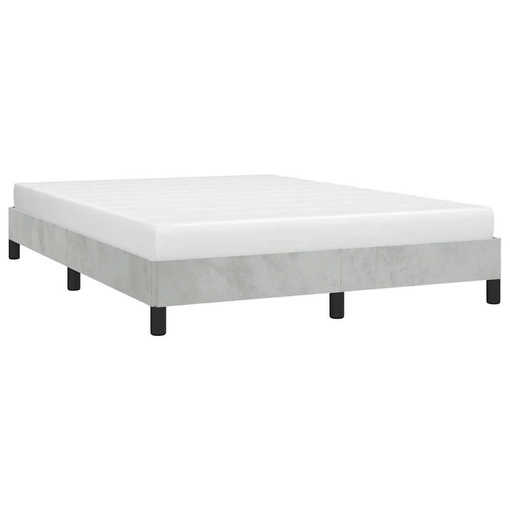 Struttura letto senza Materasso Grigio Chiaro 137x190 cm Velluto integrale | homemem39