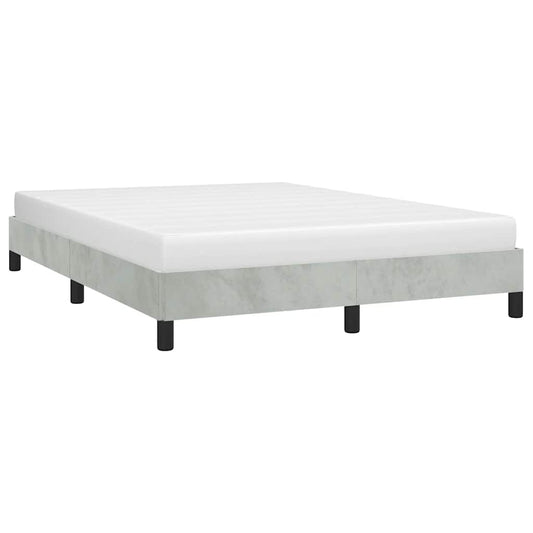 Struttura letto senza Materasso Grigio Chiaro 137x190 cm Velluto integrale | homemem39