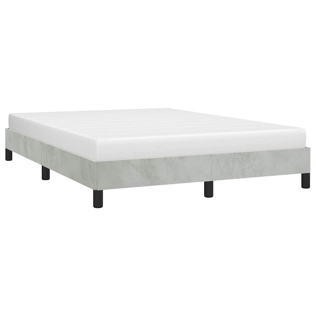 Struttura letto senza Materasso Grigio Chiaro 137x190cm Velluto