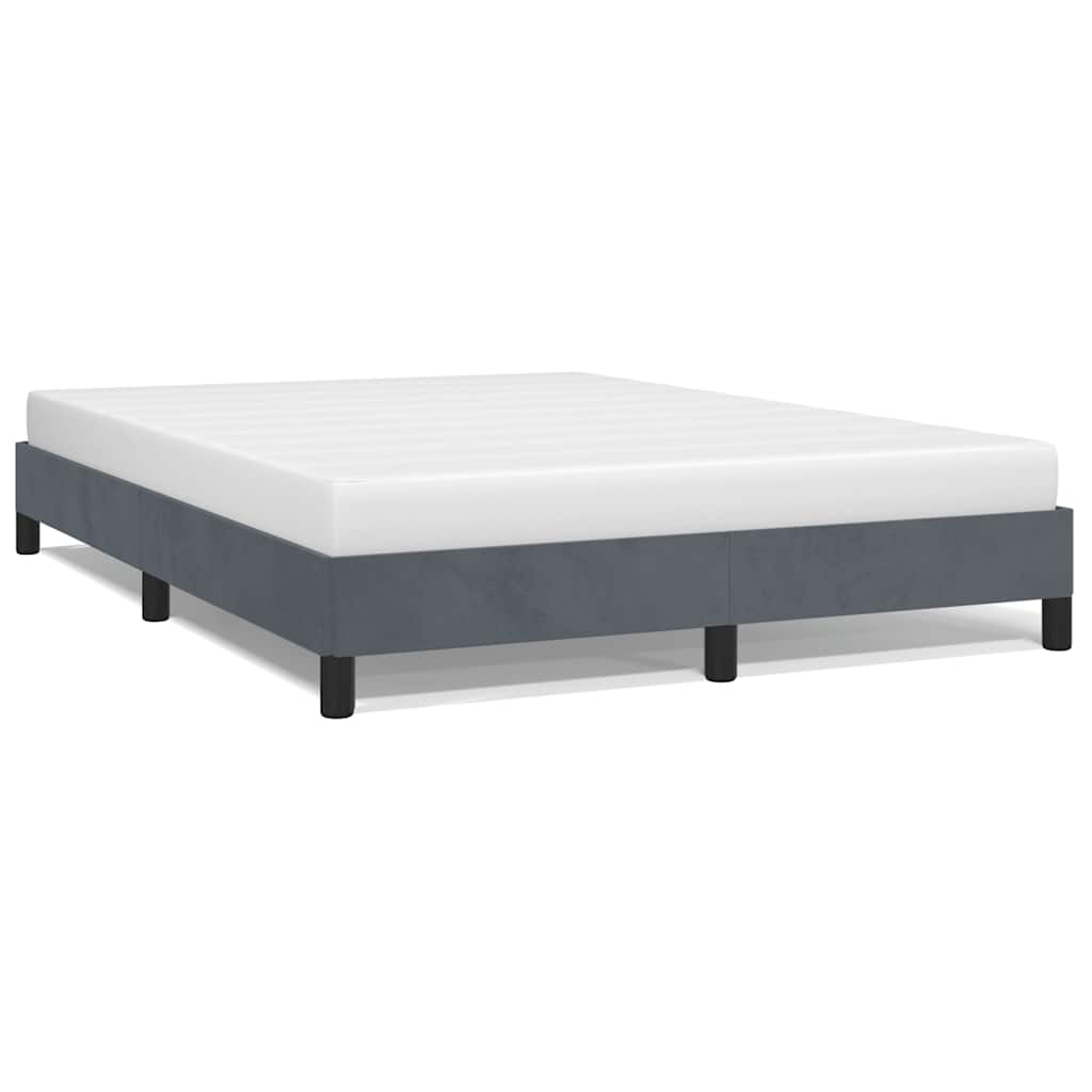 Struttura letto senza Materasso Grigio Scuro 137x190 cm Velluto integrale | homemem39