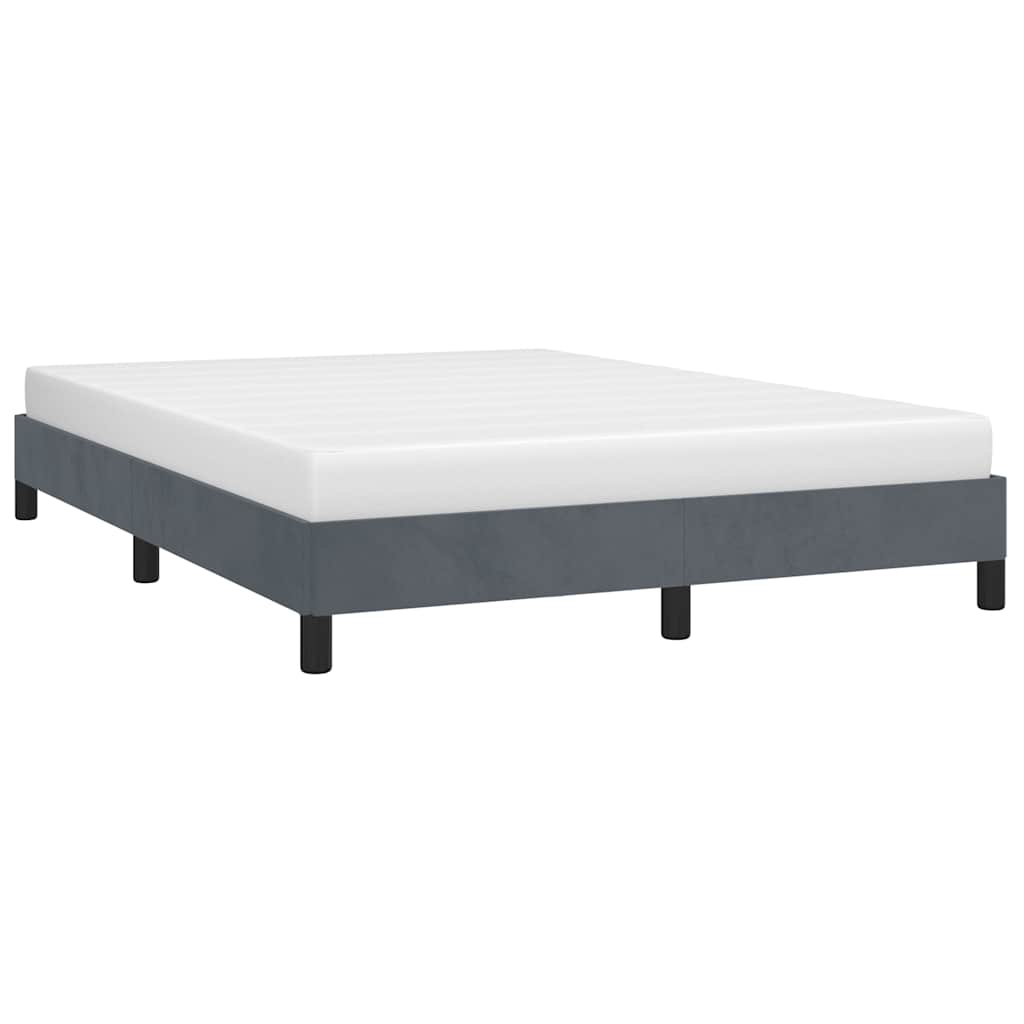 Struttura letto senza Materasso Grigio Scuro 137x190 cm Velluto integrale | homemem39
