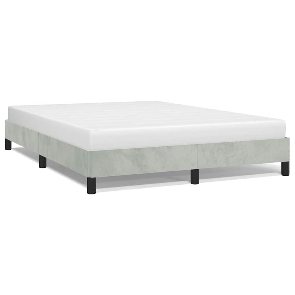 Struttura letto senza Materasso Grigio Chiaro 152x203 cm matrimoniale Velluto | homemem39