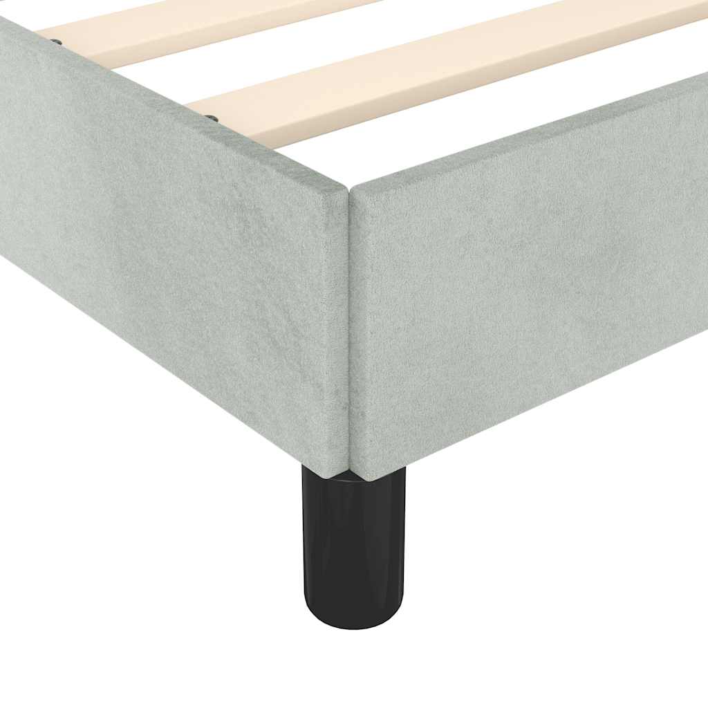Struttura letto senza Materasso Grigio Chiaro 152x203 cm matrimoniale Velluto | homemem39