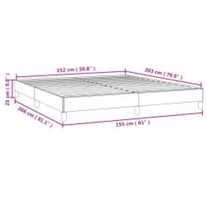 Struttura letto senza Materasso Grigio Chiaro 152x203 cm matrimoniale Velluto | homemem39