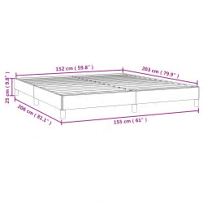 Struttura letto senza Materasso Grigio Scuro 152x203 cm matrimoniale Velluto | homemem39