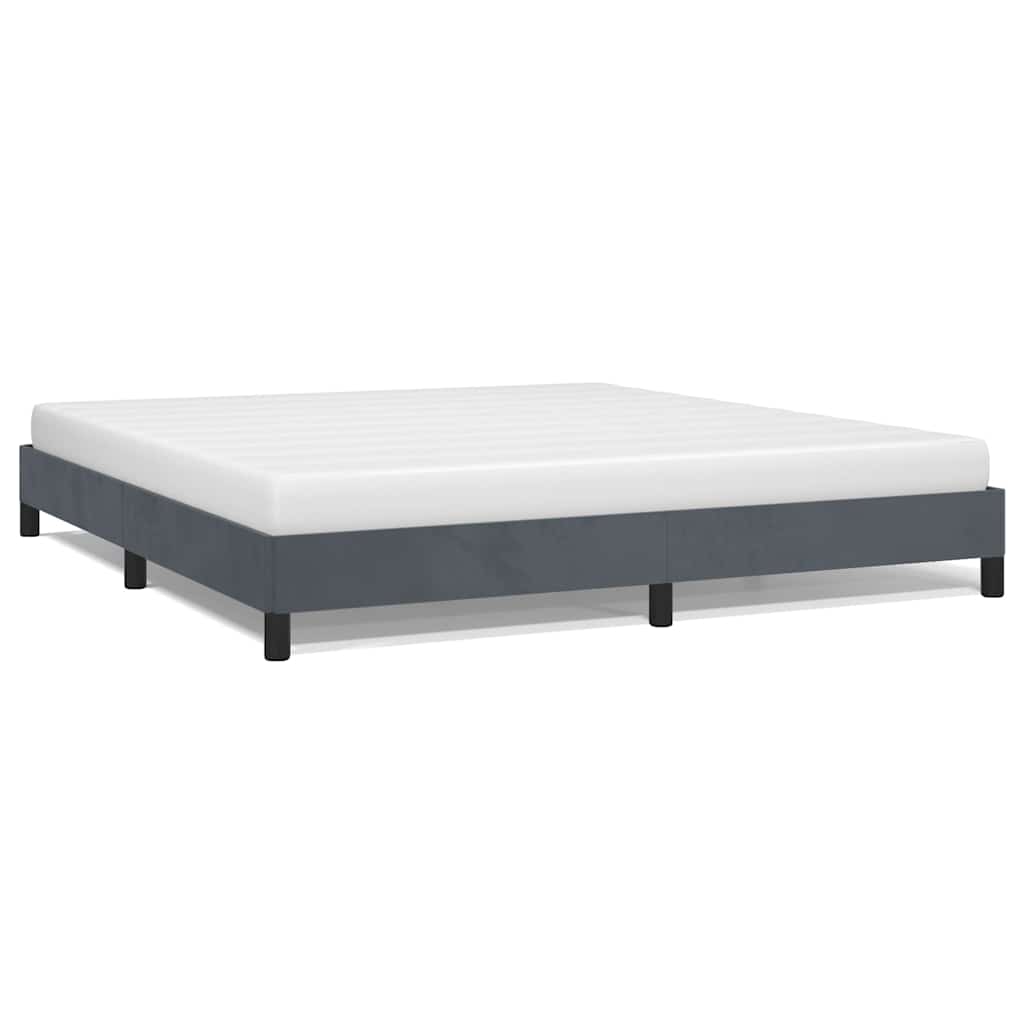 Struttura letto senza Materasso Grigio Scuro 193x203 cm matrimoniale Velluto | homemem39