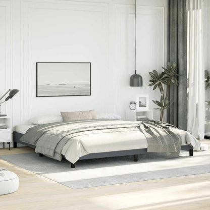 Struttura letto senza Materasso Grigio Scuro 193x203 cm matrimoniale Velluto | homemem39