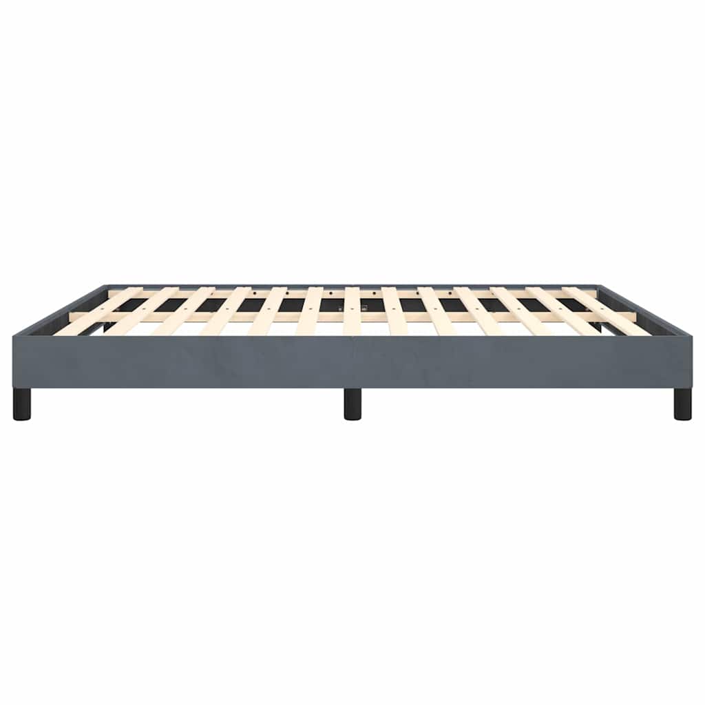 Struttura letto senza Materasso Grigio Scuro 193x203 cm matrimoniale Velluto | homemem39